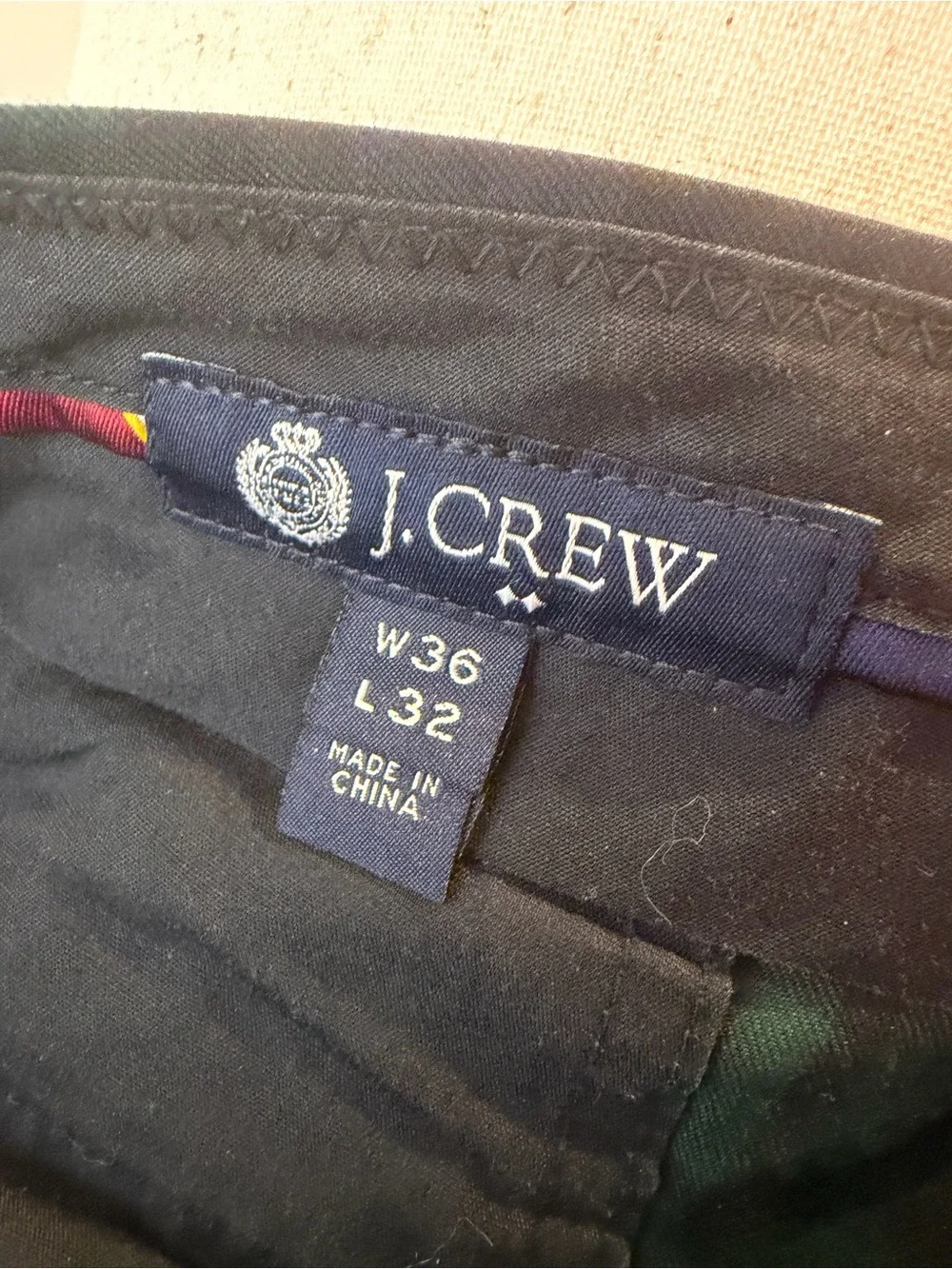 J. Crew Navy and Forest Green Plaid Pants